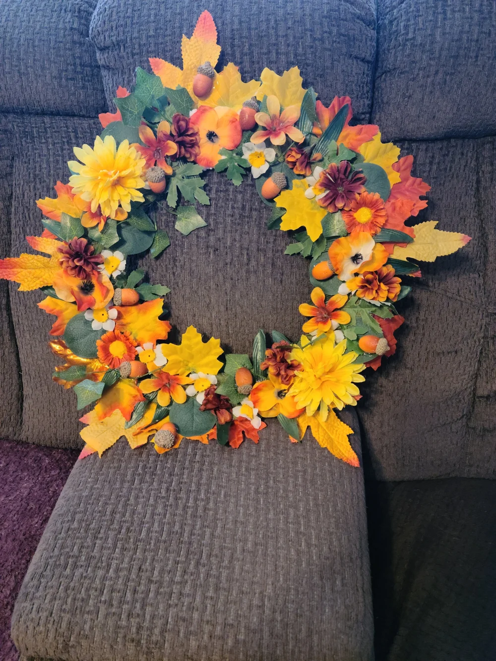 Autumn Harvest Fall Wreath - Orange & Yellow